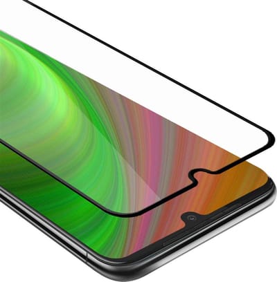 Cadorabo Screenprotector geschikt voor Motorola MOTO G8 PLUS Volledig scherm pantserfolie Beschermfolie in TRANSPARANT met ZWART - Gehard (Tempered) display beschermglas in 9H hardheid met 3D Touch