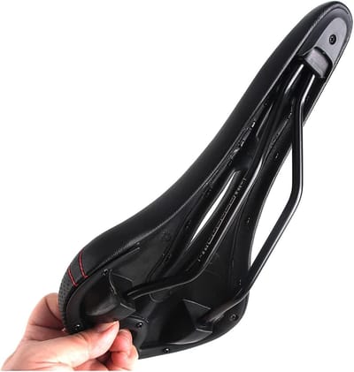 Racing Zadel MTB Fietszadel Ultralight Mountainbike Seat Ergonomische Comfortabele Wave Racefiets Zadel Fietsen Seat Fietszadel (Kleur: Zwart rood)