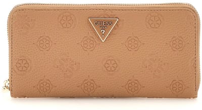 GUESS Portemonnee Cresidia SLG Zip Around Wallet Beige Lichtbruin
