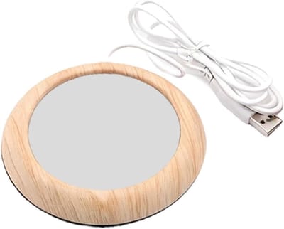 Verwarmingsplaat Koffiekopjes - Bekerwarmer Bureau - Dranken Warm Houden - Intelligente Temperatuurregeling - 12 cm - Zwart