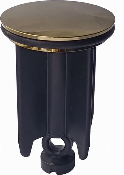 Waterval Metaalstop Waste Plug Universeel – Plugstop badkamer - afvoerplug voor wastafel en bidet - Goud 40mm