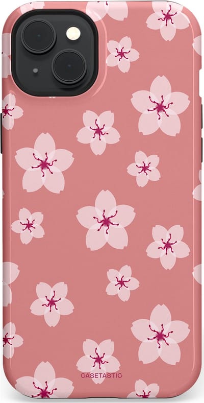Casetastic Hoesje Geschikt voor Apple iPhone 15 Plus Magsafe - Stijlvolle Beschermende Duo-layer Case - Roze Sakura Bloesems Elegante Japan Rituals