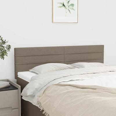 vidaXL - Hoofdborden - 144x5x78/88 - cm - stof - taupe