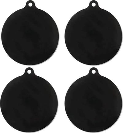 UDUTCH Inductie Beschermingsmatjes – Set van 4 – Siliconen Inductiemat Rond 22 cm – Antislip Inductie Kookplaat Beschermer – Zwart