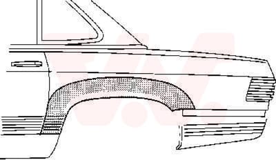 Van Wezel - ACHTER SCHERM VOOR MERCEDES BENZ SL-CLASS C107 1971-1989 ARC776622VWAN