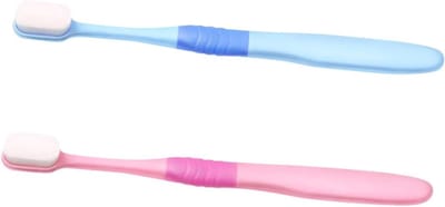 Ultrazachte Tandenborstels - Postpartum Tandenborstels - Mondverzorging - Ergonomisch Handvat - 18 cm - Hemelsblauw en Roze