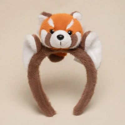 Schattige Grappige Raccoon Haaraccessoires Dames Studenten Gezicht Wassen Haarband Kleine Rode Panda Oren Hoofdbanden Pluche Cartoon Haar Decoratie One Size Fits All brown