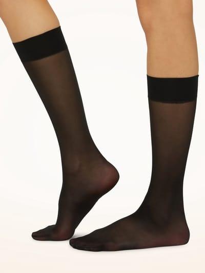 Satin Touch 20 Knee-Highs Set (3 units) - black