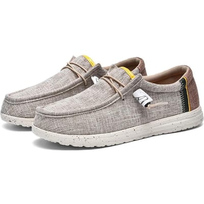 Heren Loafers Ademend Instappers Heren Gevulkaniseerde Schoenen Heren Casual Canvas Schoenen Rijschoenen Plus Size 48 Wandelschoen 42 gray