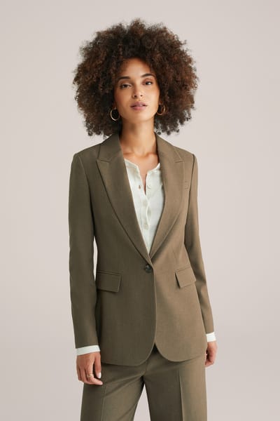 We Fashion Blazer Greyish Green Size: 36 | Blazers Outlet | Dames | Bruin