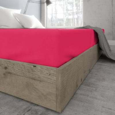 Ambianzz Bedding Concept Jersey hoeslaken 150 gram 140x200 + 30 - 100% Katoen (stretch) - Roze
