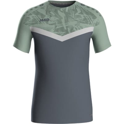 Jako Iconic T-Shirt Heren - Zachtgrijs / Mintgroen / Antra Light | Maat: S