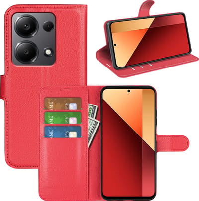 MobyDefend Hoesje - Geschikt voor Xiaomi Redmi Note 13 Pro 4G - Kunstleren Wallet Book Case (Sluiting Voorkant) - Rood