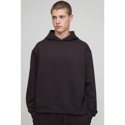 Essential Oversized Boxy Hoodie | Chocolate | Size Small