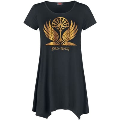 The Lord Of The Rings T-shirt - Golden Wings - S tot L - voor Vrouwen - zwart