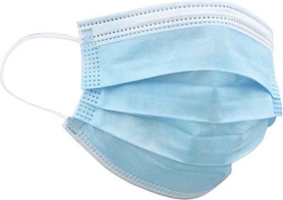 Mondkapje Wegwerp Mondkapjes Mondmasker - Niet Medisch - Blauw - 1x