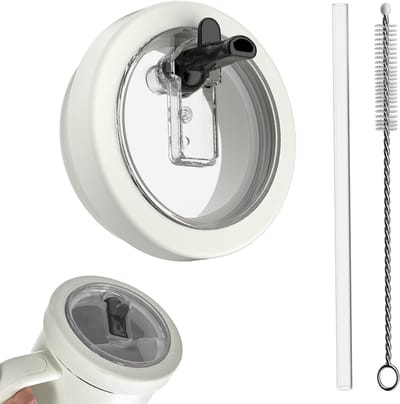 Tumbler Flip Straw Deksel Vervanging voor 40 Oz Bekers, Siliconen Lekvrije Lids, Herbruikbaar en Makkelijk Schoon te Maken Deksel voor Drinkbekers