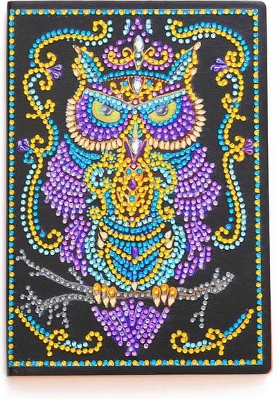 Notitieboekje - HM004 - Uil - Diamond painting - compleet pakket - diamond painting by Wietske