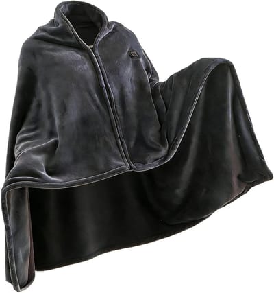 Verwarmde Deken - Elektrische Sjaal - Warm Blijven - USB Aangedreven - 100 x 150 cm - Grijs