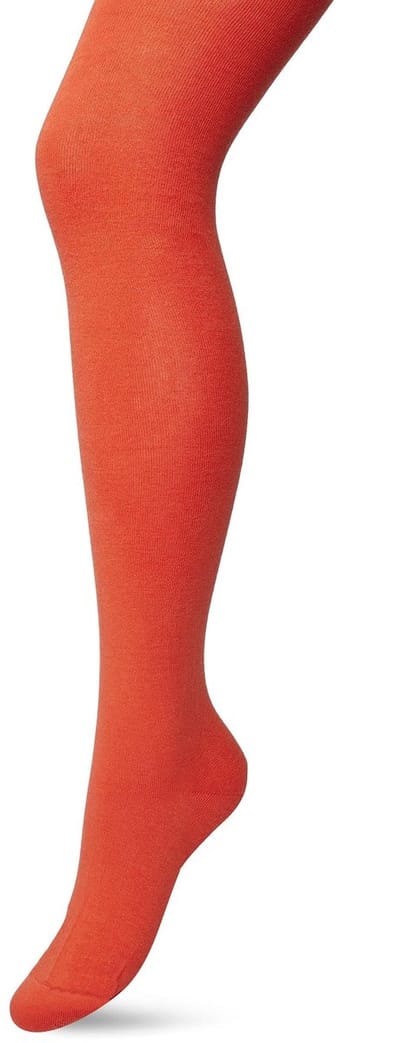 Bonnie Doon Biologisch Katoenen Maillot Dames Rood maat 36/38 S - Uitstekende pasvorm - Gladde Naden - OEKO-TEX gecertificeerd - Bio Cotton Tights - Duurzaam en Huidvriendelijk Bio Katoen - Fel Rood/Oranje - Poinciana - BP051900.324