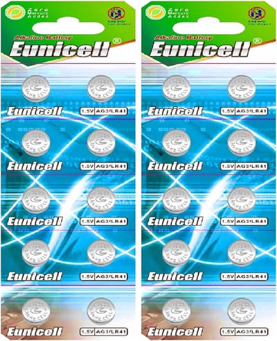 Knoopcelbatterijen - Kleine Batterijen - Apparaten Voeden - 1.5V Alkaline - 20 Stuks - Zilver