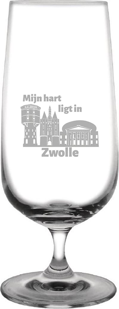 Gegraveerde bierglas op voet 41cl Zwolle