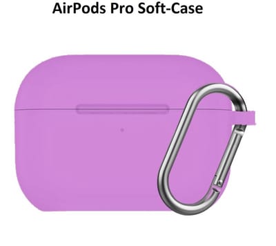 Hoesje Geschikt voor Apple Airpodss Pro Soft Silicone Hoesje Met sleutelhanger - Paars