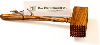 Vleesvermaler Hout - Vleeshamer Keuken - Vlees Bereiden - 100% Handgemaakt Natuurlijk - 30 cm Lengte - Houtkleur