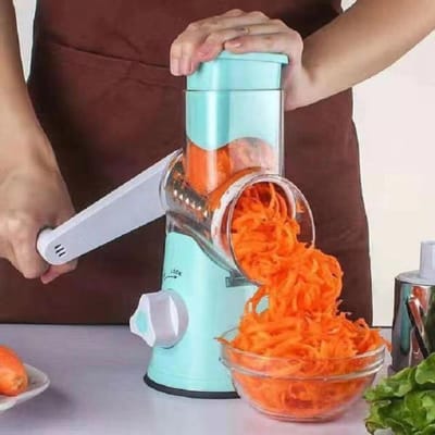 NIEUWE Groentesnijder & Schijfjesmaker Handmatig Keuken Kaas Hakmachine Met 3 Scherpe Trommels Multifunctionele Knoflook Aardappel Rasp