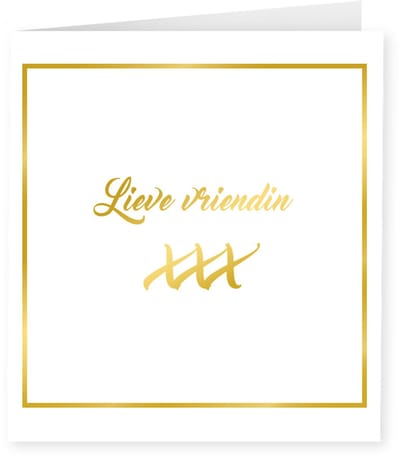 Gold white cards - Vriendin