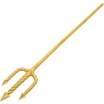 Drietand Kostuumvork Halloween Ornament Prop Kostuums Cosplay Demon Decor Gouden Accessoires 123X21CM goud