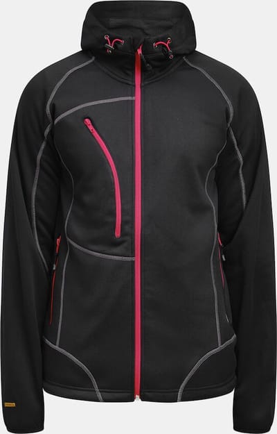 Jobman 5152 Hoodie 65515253 - Zwart/Rood - M