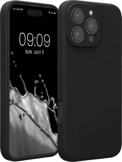 kwmobile telefoonhoesje geschikt voor Apple iPhone 16 Pro Max - TPU backcover met siliconen coating - Smartphone case in zwart