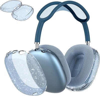 Transparante Blauwe Glitter Beschermhoes voor Hoofdtelefoon