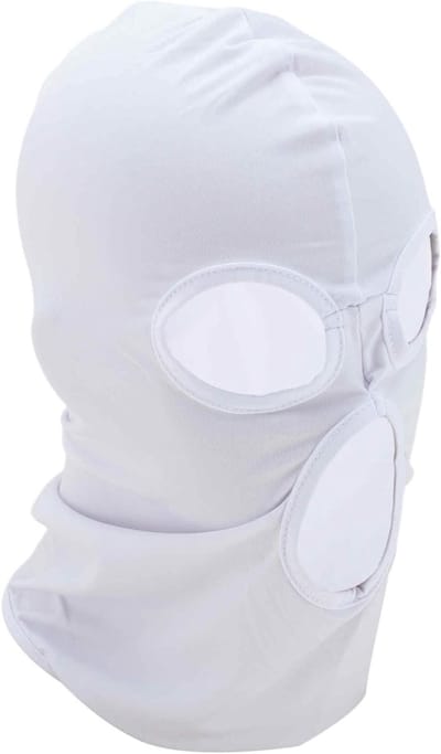 Ademend Koelmasker voor Buitenactiviteiten, UV-bescherming, Elastisch en Comfortabel voor Fietsen en Sporten, 20 x 15 cm, Wit