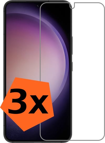 Screenprotector - 3 Stuks - Geschikt voor Samsung Galaxy S23 - Extra Sterk - Gehard Glas - Beschermglas - Tempered Glass - Screen Protector