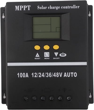 Zonne Laadregelaar - MPPT Regelaar - Energie Opladen - Automatische Spanningsdetectie - 100 A - Zwart