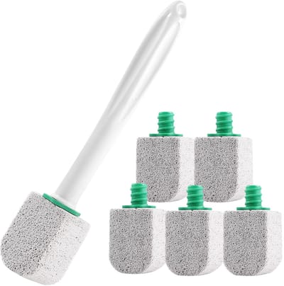 carmdering - Bimssteen Reinigingsblok - Natuurlijke Puimsteen - Schoonmaakaccessoire - Verwijdert Kalkaanslag - Veilig Voor Porselein - 100% Natuurlijke Bimssteen - Geurloos En Niet-Adsorberend - Ideaal Voor Moeilijke Hoeken - 6 Stuks