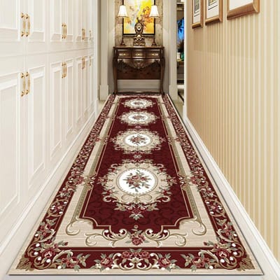 Chinese Stijl Hal Lange Gang Loper Tapijten Bruiloft Rood Hotel Doorgang Entree Matten Gangpad Huis Aanpasbaar Trapkleed 60x100cm