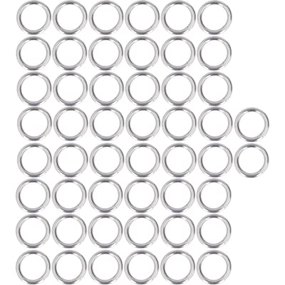 50 Pièces Anneaux Métalliques Durables Exquis Multifonctionnels Résistants à l'Usure Inaltérables Anneaux Toriques Métalliques pour Sac Vêtements Perles 15x3mm white