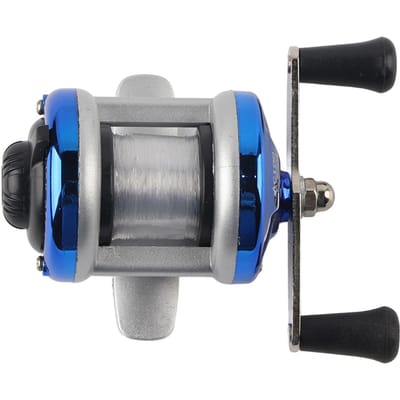 Deukio Moulinet Portable d'Hiver pour Pêche sur Glace avec Fil Matériel de Lancer d'Extérieur (Bleu) bleu