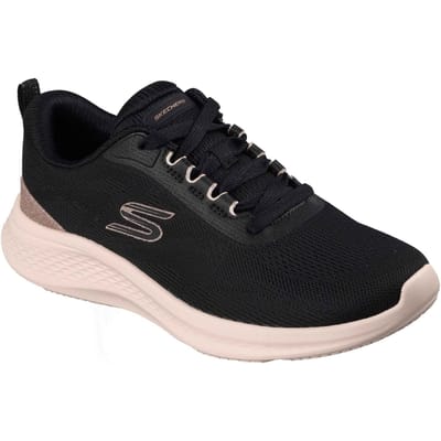 Skechers Skech-Lite Pro 2.0 Polyester Dames Zwart/Roze Gouden Sneakers