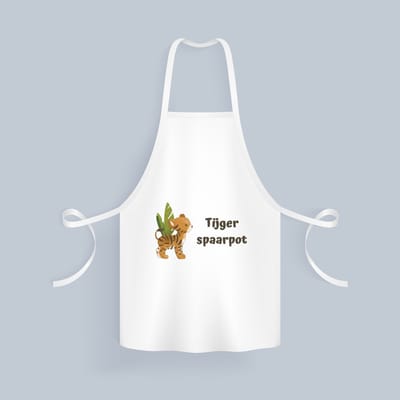 Akyol - tijger spaarpot Keukenschort - Tijger - dieren liefhebbers - leuke cadeau voor iemand die van houdt van tijgers - verjaardagscadeau - kado - gift - 82 bij 71 cm