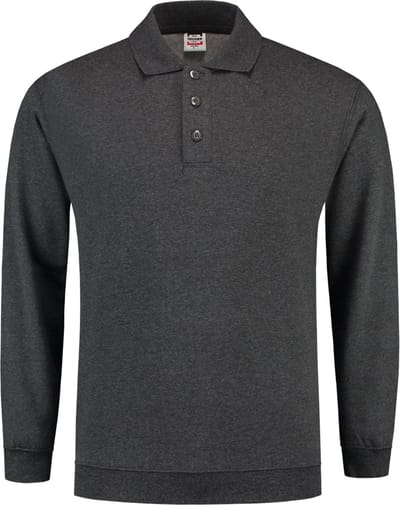 Tricorp Polo Sweater Boord  301005 Antraciet - Maat XS