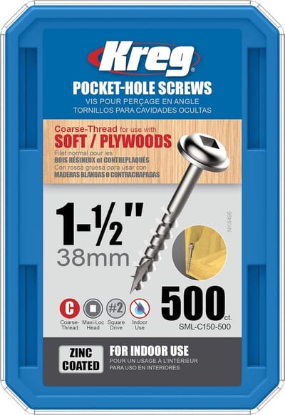 500 Stuks Verzinkte Zakgatschroeven 8x38mm met Dikke Schroefdraad voor Houtbewerking