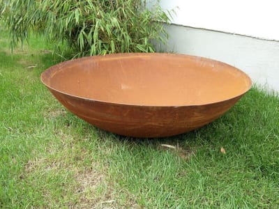 Vuurschaal - Buitenhaard - Terras verwarmen - Natuurlijk roest effect - Diameter 100 cm - Grijs