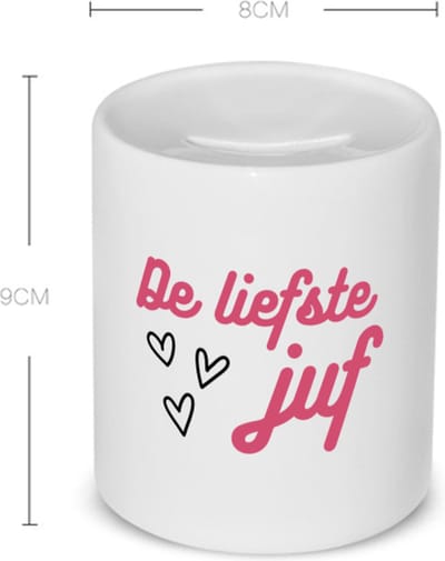 Akyol - de liefste juf Spaarpot - Juf - voor de liefste juf - juf - verjaardagscadeau - verjaardag - cadeau - afscheidscadeau - geschenk - leuke cadeau - kado - gift - juffendag - 350 ML inhoud