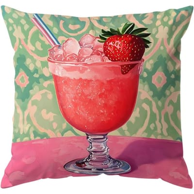 Zomerfruit Dranken Patroon Kussenhoes Taillekussenhoes Decor Huis Decoratieve Kussensloop Buiten Terras Benodigdheden 45x45cm