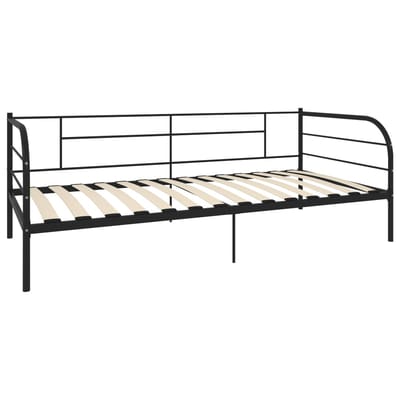 vidaXL - Bedbank - metaal - zwart - 90x200 - cm
