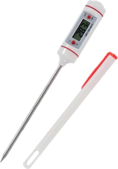 Digitale vleesthermometer / keuken thermometer RVS/kunststof 18 cm - Vleesthermometers